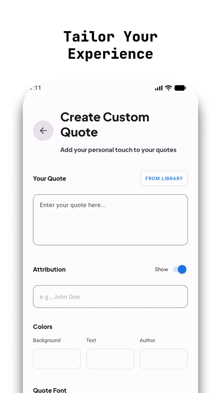 Create your own custom quotes