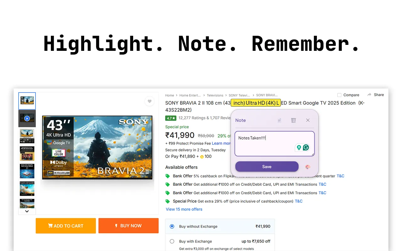 Highlight. Note. Remember.