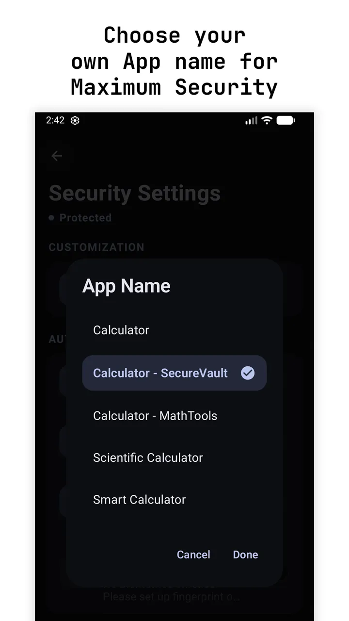 Pick the app name shown on your home screen